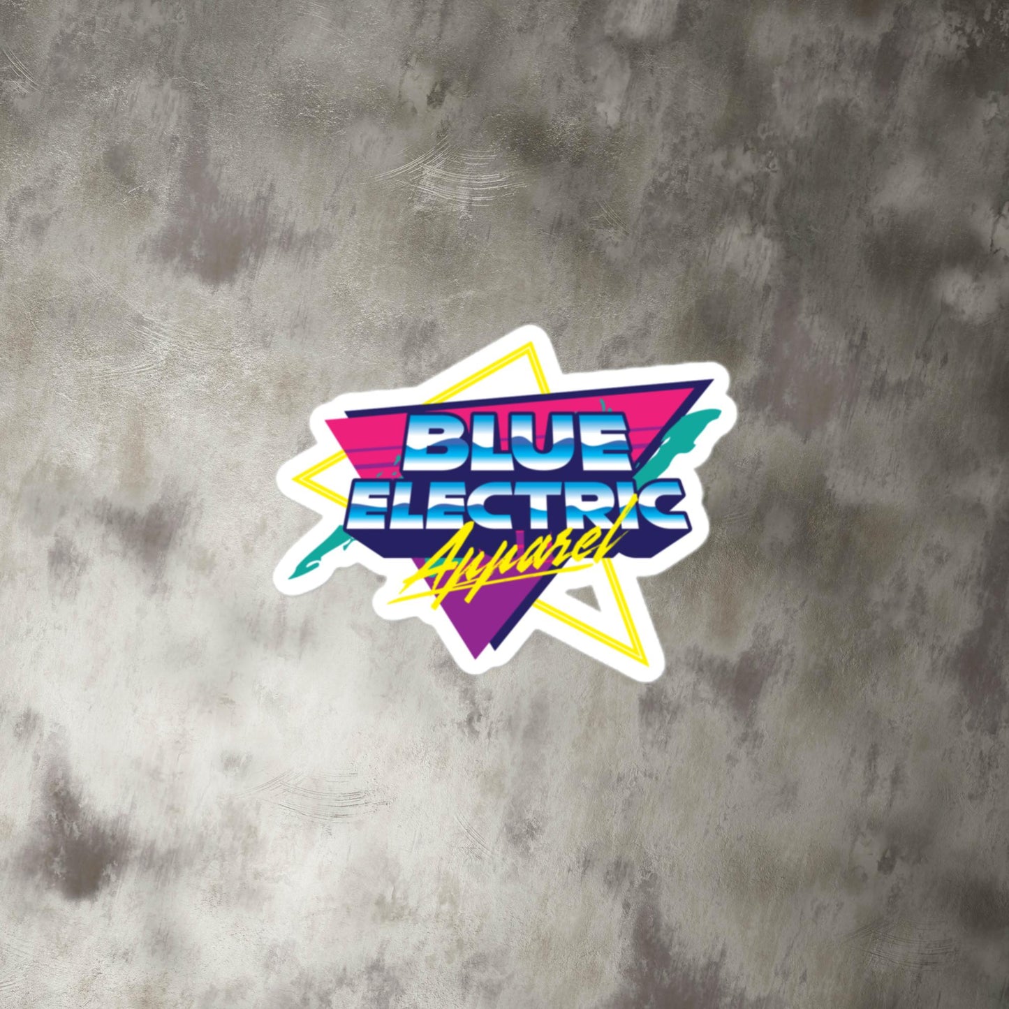 Blue Electric Retro Sticker