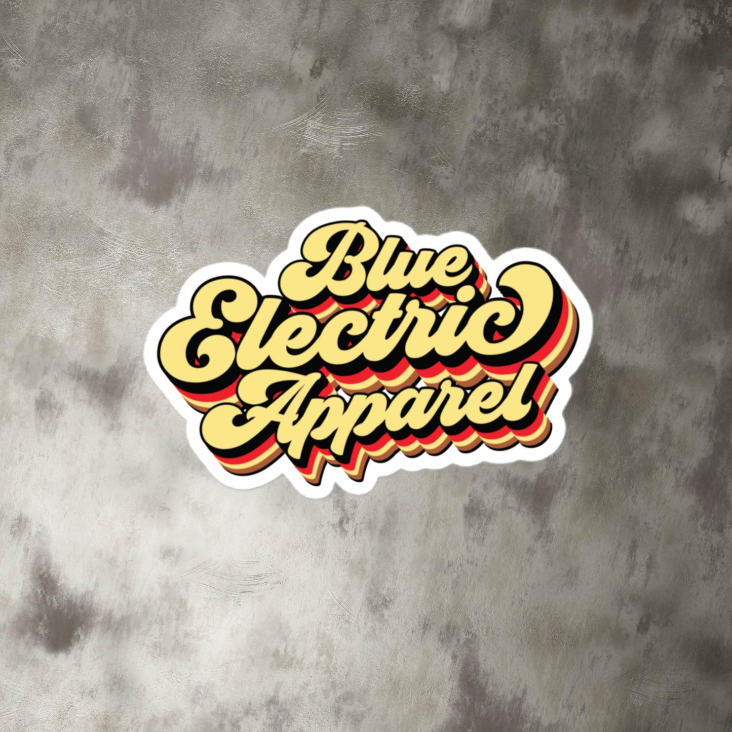 Retro Blue Electric Sticker