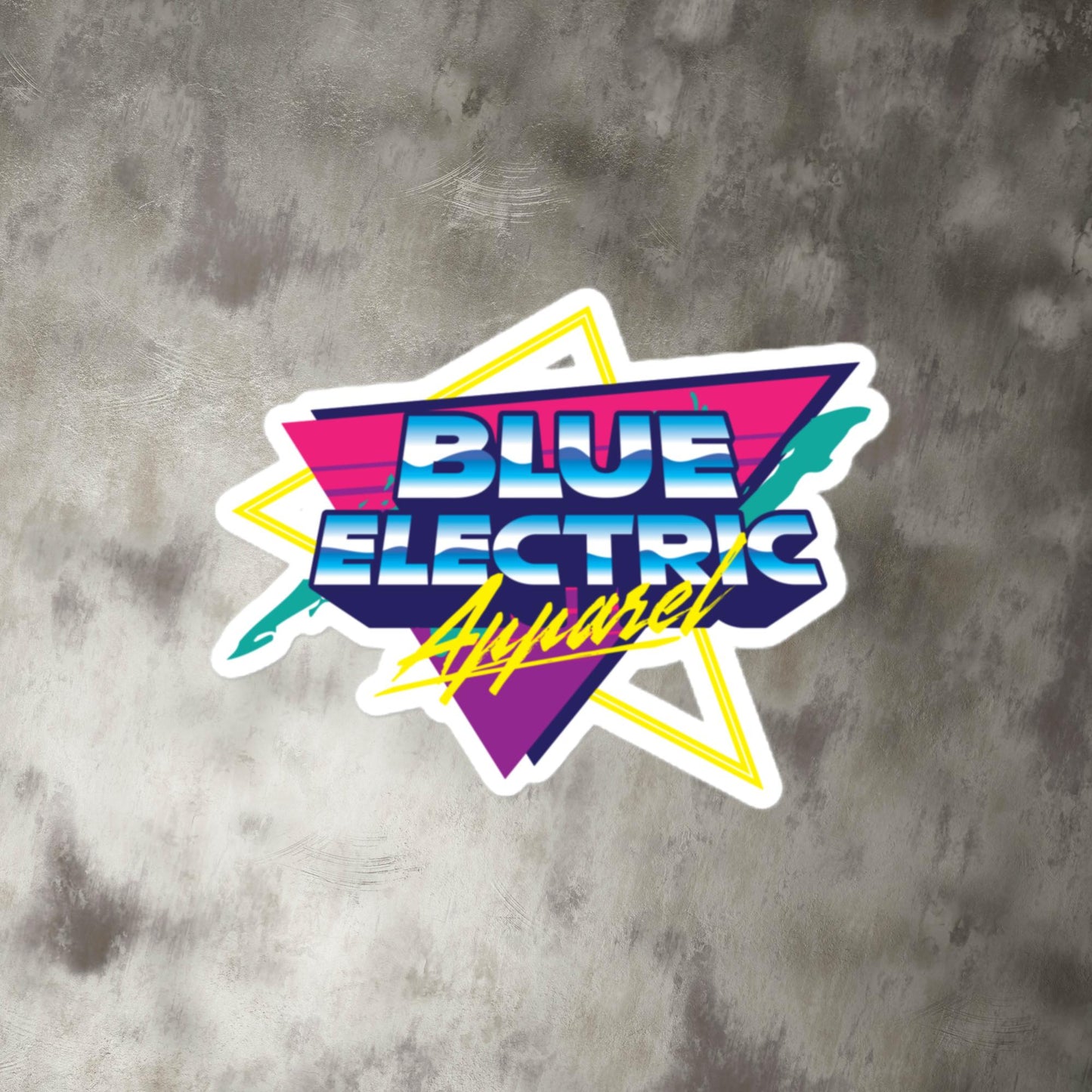 Blue Electric Retro Sticker