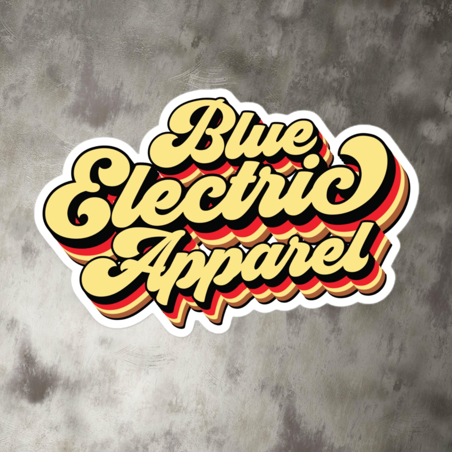 Retro Blue Electric Sticker