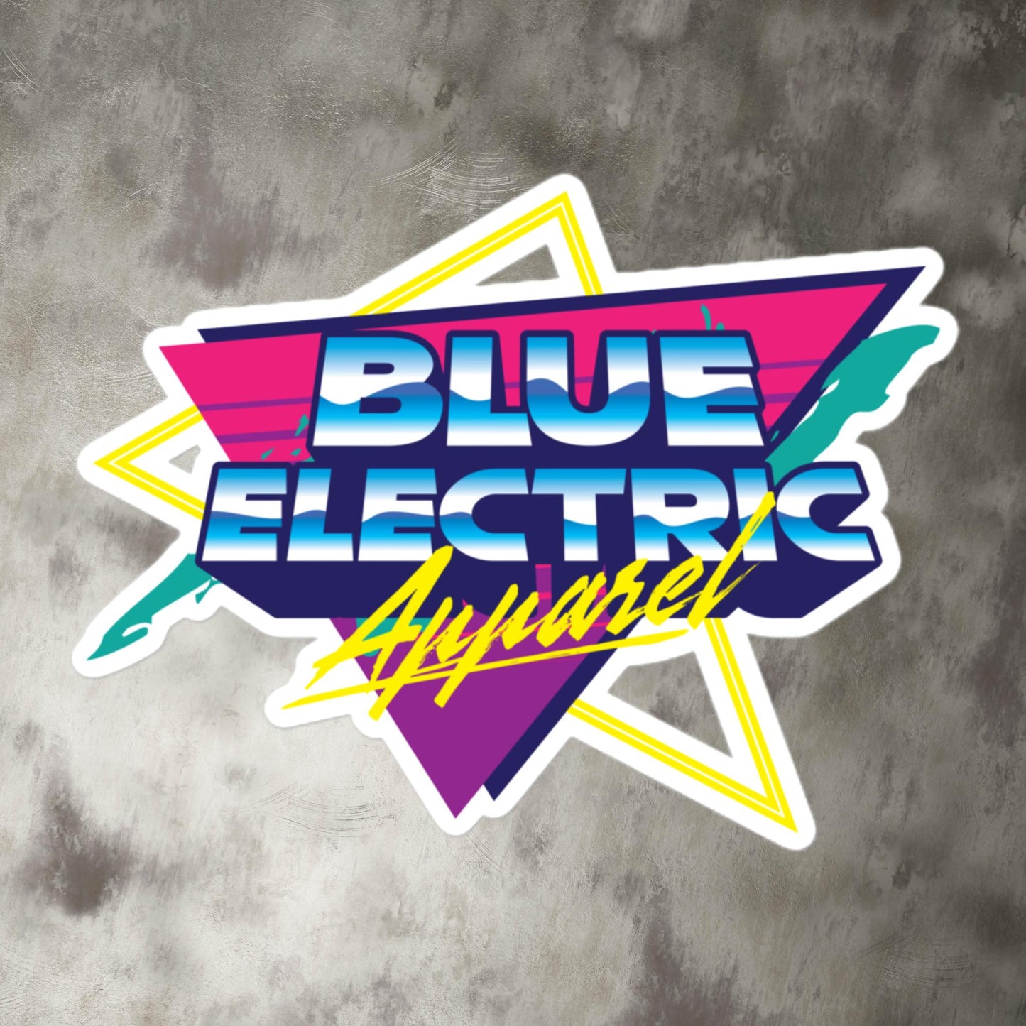 Blue Electric Retro Sticker